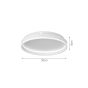 InLight Πλαφονιέρα οροφής LED 65W 3CCT από λευκό μέταλλο και ακρυλικό D:50cm 42032-White